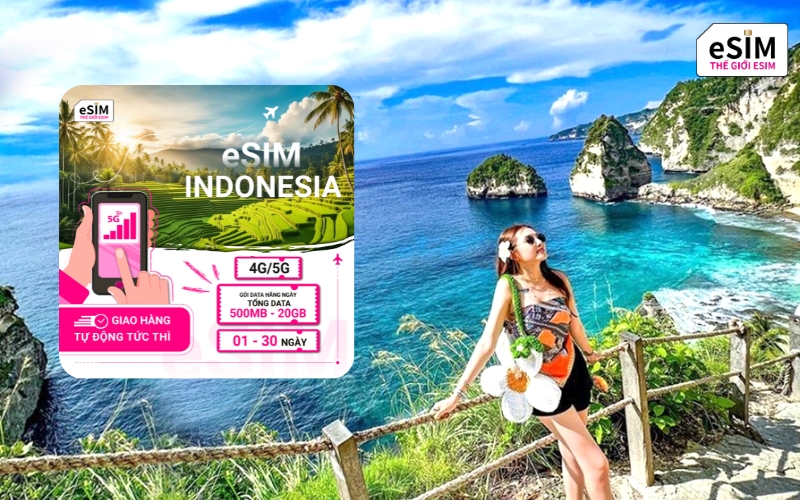 eSIM Telkomsel là giải pháp mạng 4G tốc độ cao giúp bạn kết nối internet tại Indonesia